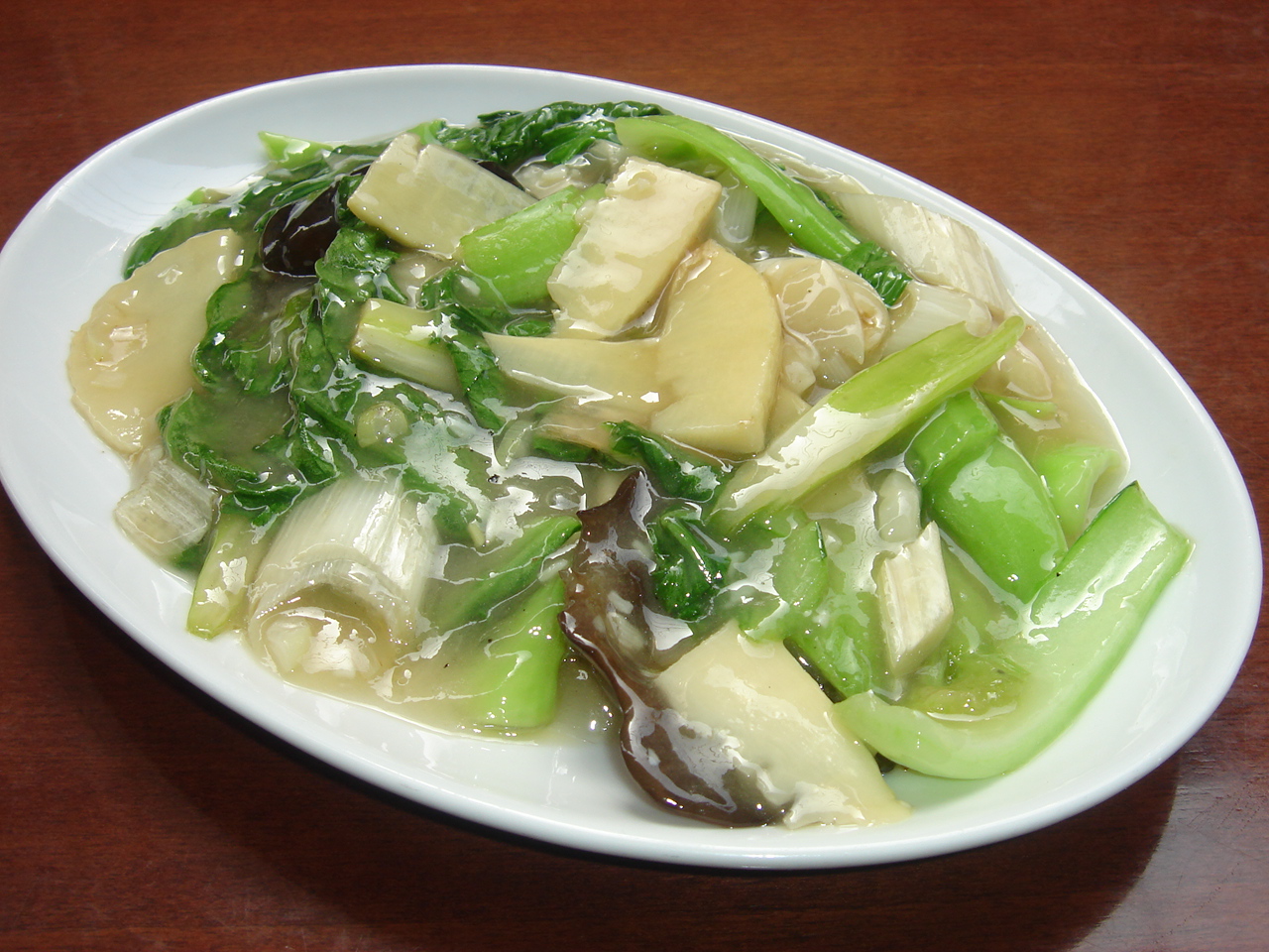 青菜のにんにく炒め